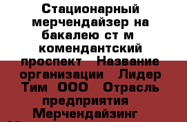 Стационарный мерчендайзер на бакалею ст.м. комендантский проспект › Название организации ­ Лидер Тим, ООО › Отрасль предприятия ­ Мерчендайзинг › Минимальный оклад ­ 23 000 - Все города Работа » Вакансии   . Крым,Евпатория